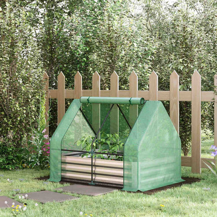 Greenhouse Cold Frame, Roll-Up door, Green, 127x95x92 cm
