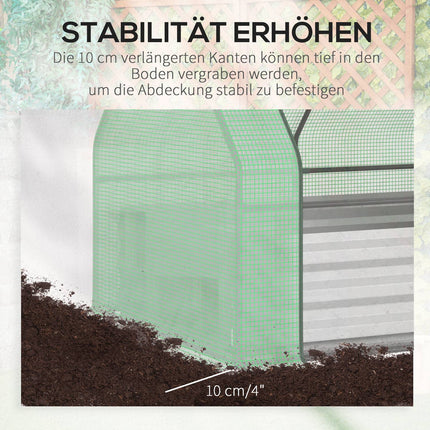 Greenhouse Cold Frame, Roll-Up door, Green, 127x95x92 cm