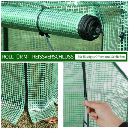 Mini greenhouse, metal frame, PE cover, 100x50x150 cm