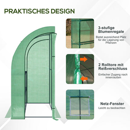 Greenhouse with UV protection, Steel frame, 200x100x215 cm