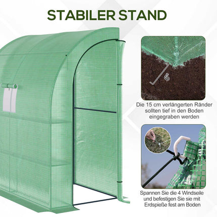 Greenhouse with UV protection, Steel frame, 200x100x215 cm
