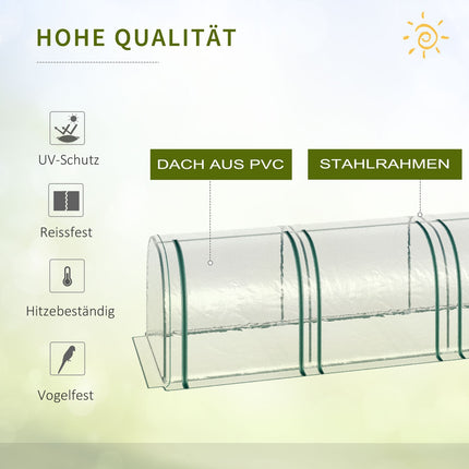Transparent greenhouse with door - 395 x 100 x 80 cm
