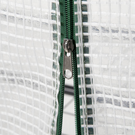 White 4-shelf greenhouse, foil cover, 70x50x160 cm