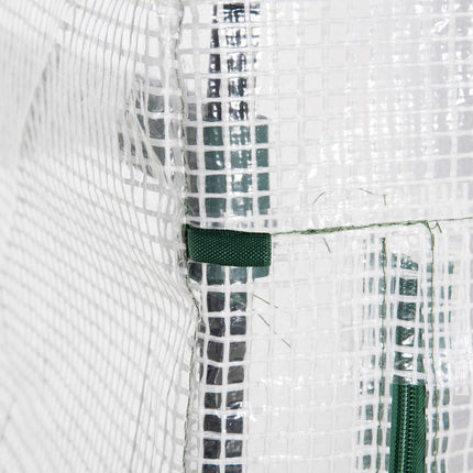 White 4-shelf greenhouse, foil cover, 70x50x160 cm