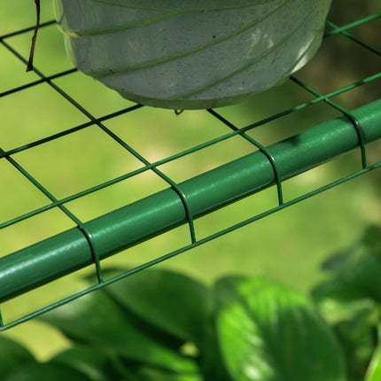 Walk-In greenhouse with shelves - Steel PVC frame
