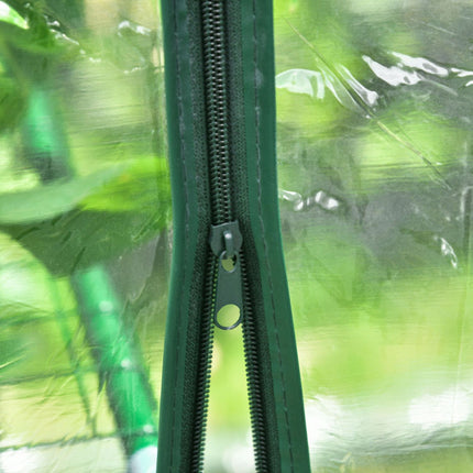 Walk-In greenhouse with shelves - Steel PVC frame