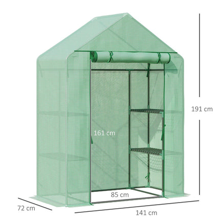 Foil Walk-In Greenhouse for plants with 6 shelves