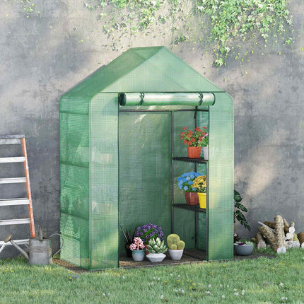 Foil Walk-In Greenhouse for plants with 6 shelves