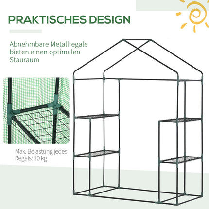 Foil Walk-In Greenhouse for plants with 6 shelves