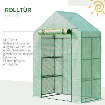 Foil Walk-In Greenhouse for plants with 6 shelves
