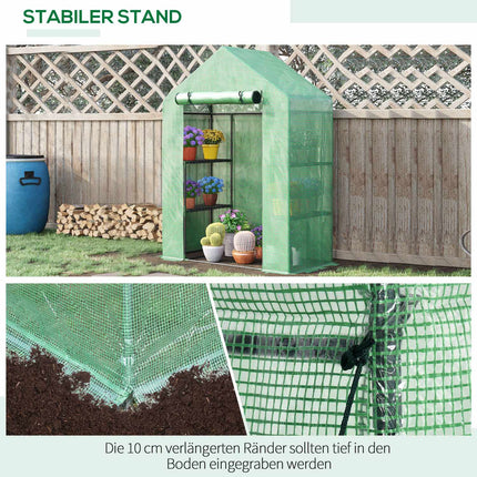 Foil Walk-In Greenhouse for plants with 6 shelves