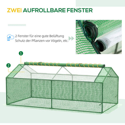 Greenhouse cold frame with window, 180 x 90 x 70 cm