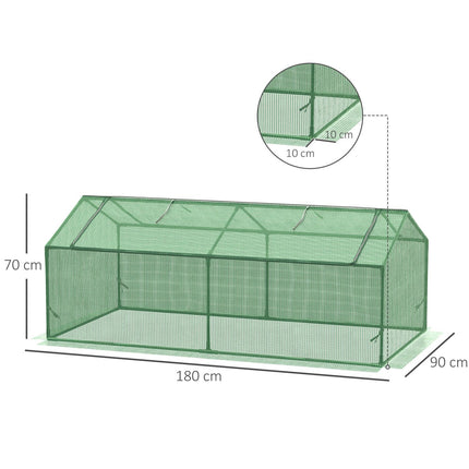 Greenhouse cold frame with window, 180 x 90 x 70 cm