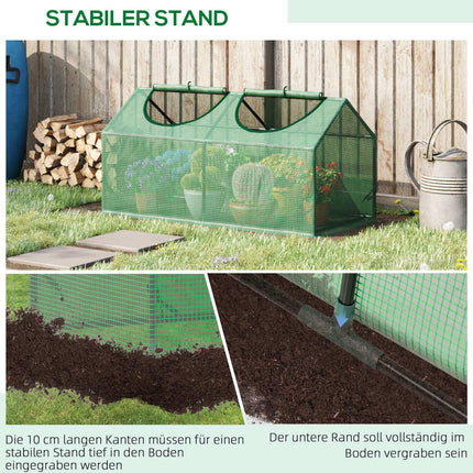 Foil greenhouse with window, 120x60x60 cm, weatherproof