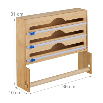 Foil dispenser with kitchen roll holder