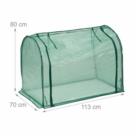 Foiled greenhouse with door