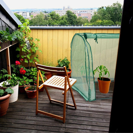 Foiled greenhouse with door