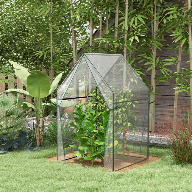 Transparent windproof greenhouse for garden, 90x90x145 cm