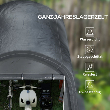 3x3m Gray Tool shed - UV protection, water repellent steel