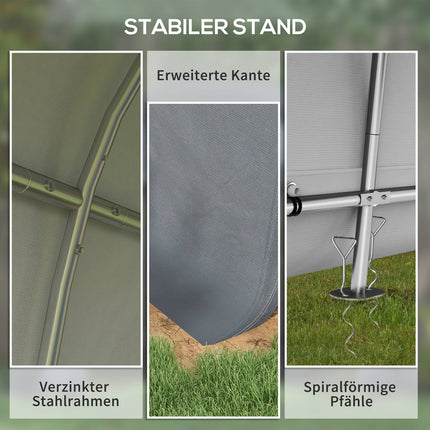 3x3m Gray Tool shed - UV protection, water repellent steel
