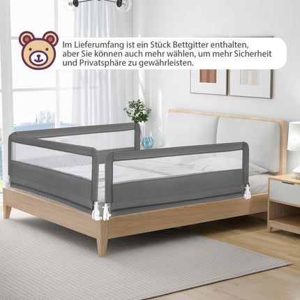 Foldable 150 cm Toddler Bed Rail with Removable Cover