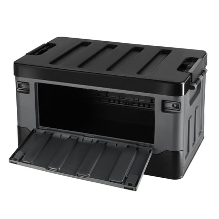 Foldable 70L XL Transport Box, Gray-Black, PP Material