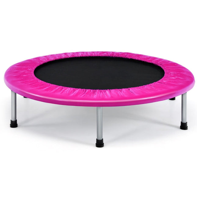 Foldable 97 cm Pink Trampoline for Kids, 150 kg Capacity