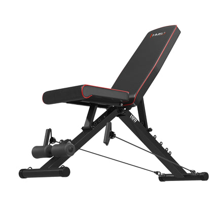 Foldable Adjustable Exercise Bench with Resistance Ropes