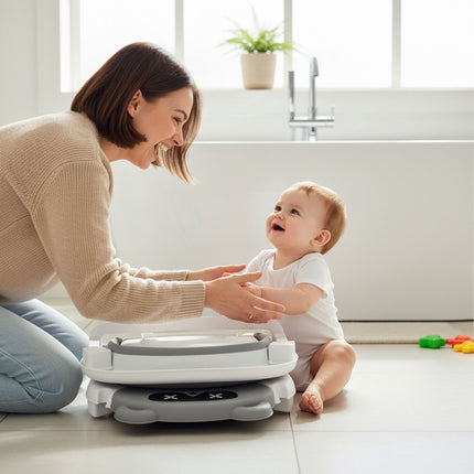 Foldable Baby Bath with Cushion & Thermo Plug