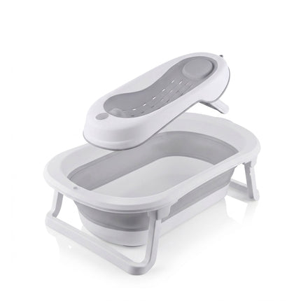 Foldable Baby Bath with Insert, Temp-Sensitive Plug