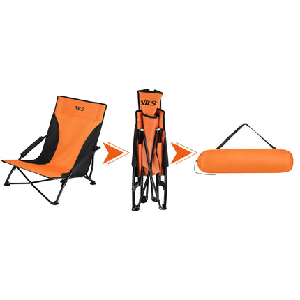 Foldable Beach Chair, Carry Bag, 120 kg Capacity