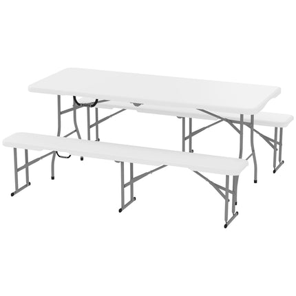 Foldable Beer Table Set - 3 Piece, Portable for Parties