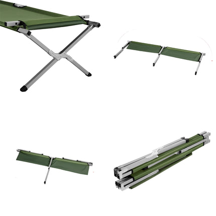 Foldable Camp Bed, Green, 200 cm