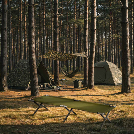 Foldable Camp Bed, Green, 200 cm