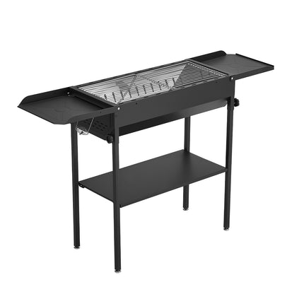 Foldable Charcoal Grill, Portable, Adjustable Height, Side Tables