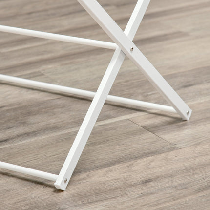 Foldable Tower Clothes Airer, 8 levels, white 74x35x144 cm