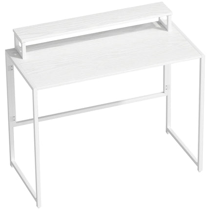 Foldable Computer Desk with Monitor Stand, 100 x 48 cm