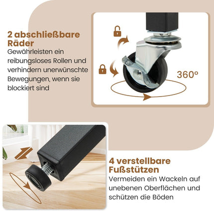 Foldable Dining Table, Marble Look, Seats 2-4, Black