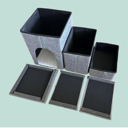 Foldable Dog Stairs, 3 Steps with Storage