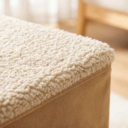 Foldable Dog Steps with Storage, Beige, Medium