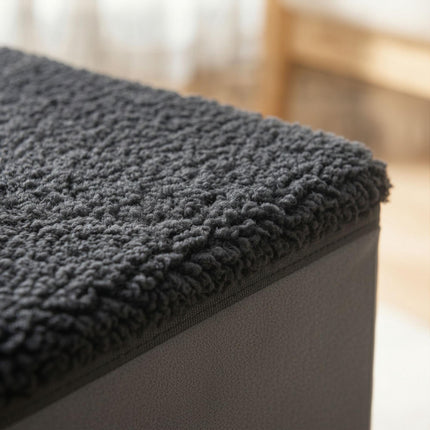 Foldable Dog Steps with Storage, Medium, Grey