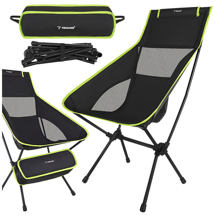 Foldable Fishing Chair, Black, 41x52x86cm, Lightweight