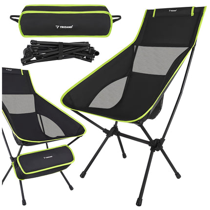 Foldable Fishing Chair, Black, 41x52x86cm, Lightweight
