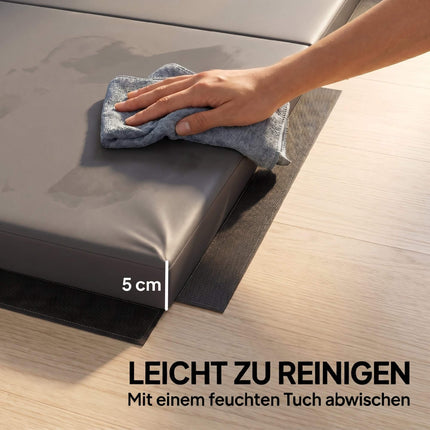 Foldable Gym Mat With Handles, Gray, 180 x 80 x 5 cm