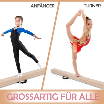 Foldable Gymnastics Balance Beam, 210cm, Suede-Like Surface
