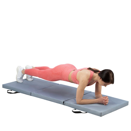 Foldable Gymnastics Mat, 1800x600mm, Grey