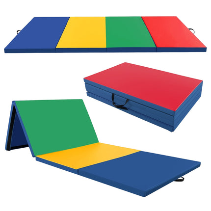 Foldable Gymnastics Mat, 300x117x5 cm, PU Leather