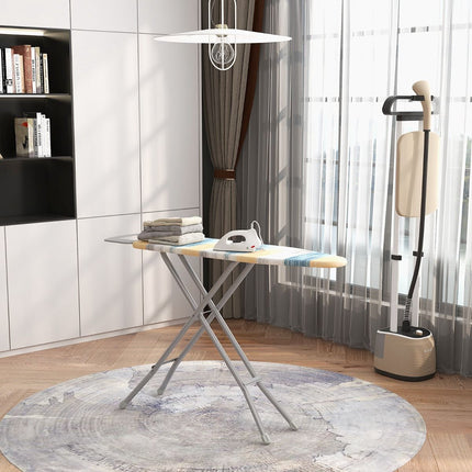 Foldable Ironing Board With Iron Rest, 7-Height Adjust