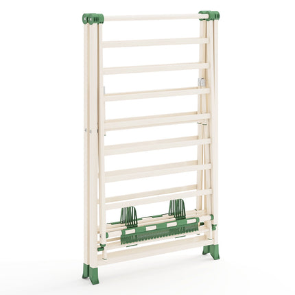 Foldable Metal Drying Rack With Adjustable Wings, 20 Rails