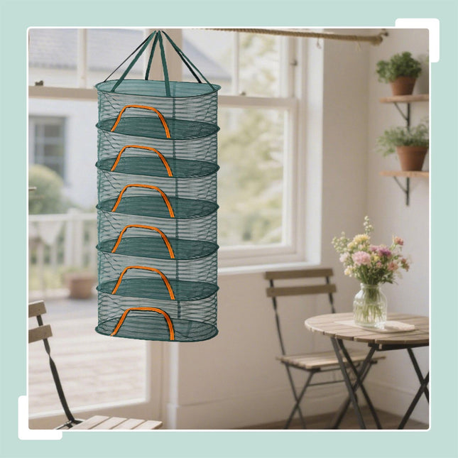 Foldable Oval Drying Net for Herbs, Fruits, and More
